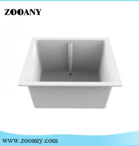 Medium size lab PP sink with overflow pipe (ZAS004)