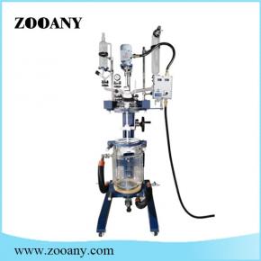 The lifting jacketed double-layer glass reactor 