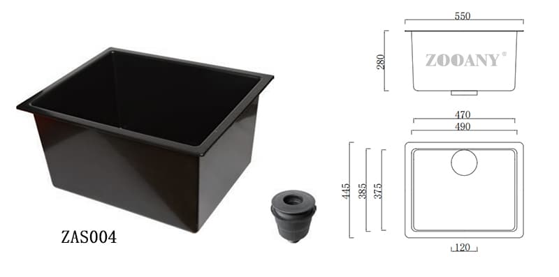 The size of Odor-proof Elbow PP Sink