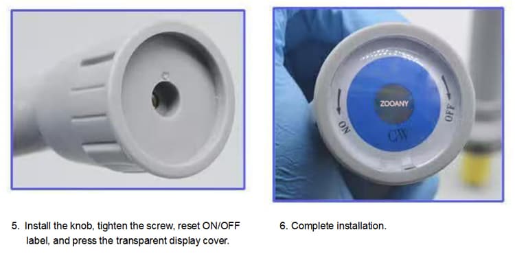 Third step-replace the valve core of the laboratory faucet Third step-replace the valve core of the laboratory faucet